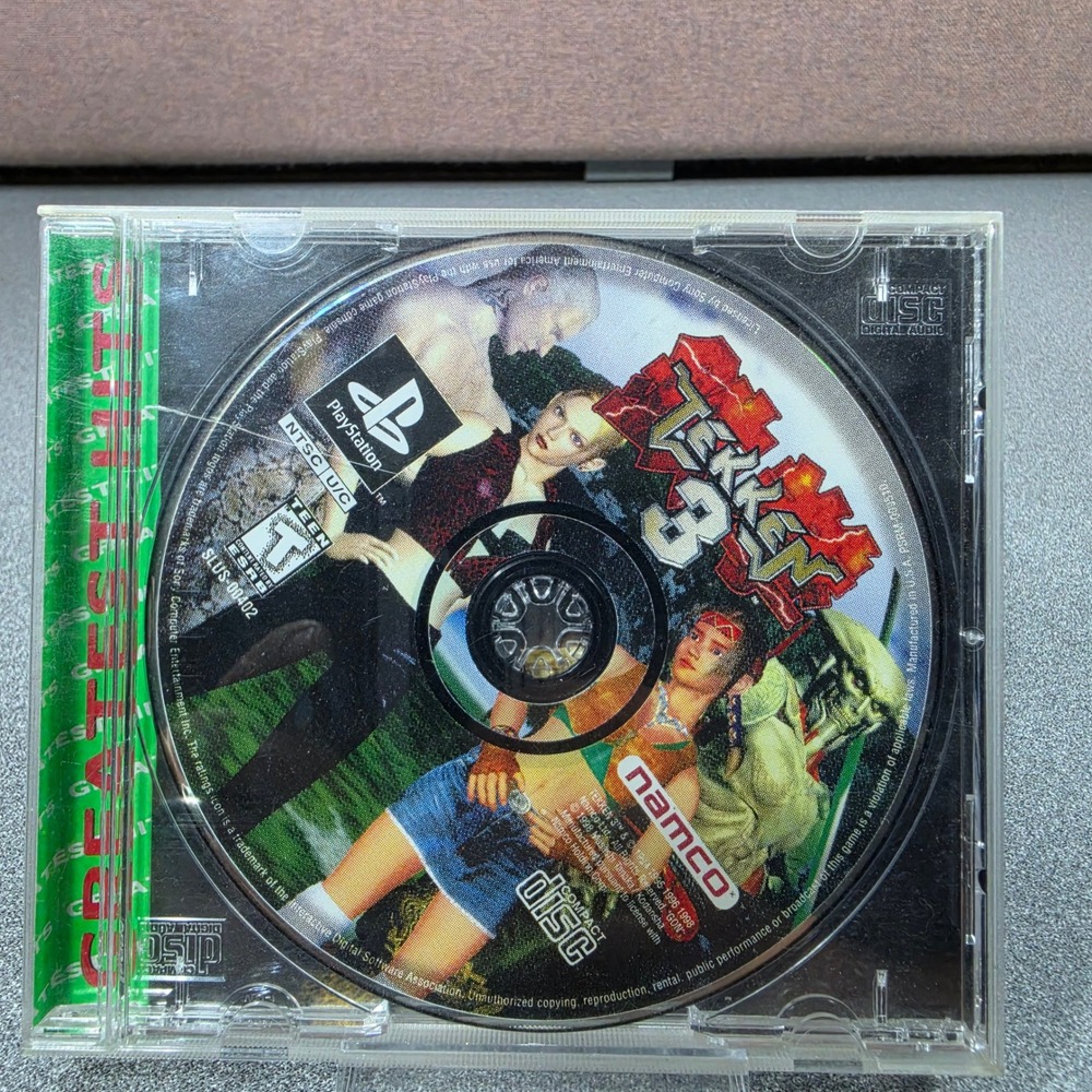Namco Tekken 3 Video Game Sony PlayStation 1 PS1 Greatest Hits‎ Disc only